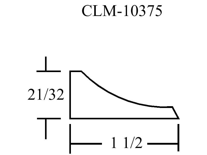 CLM-10375 molding profile diagram.