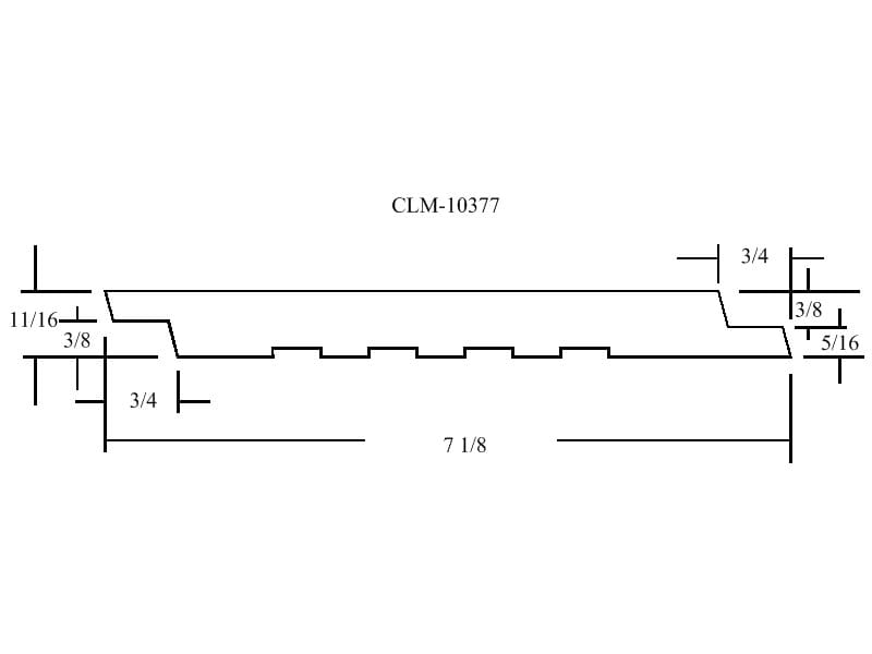 Diagram of CLM-10377 with measurements.