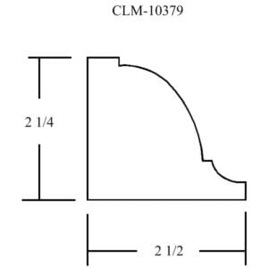 Line drawing of molding profile CLM-10379.