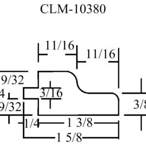 CLM-10380 door trim dimensions.