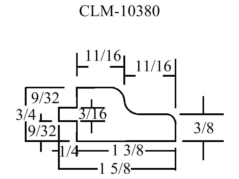 CLM-10380 door trim dimensions.