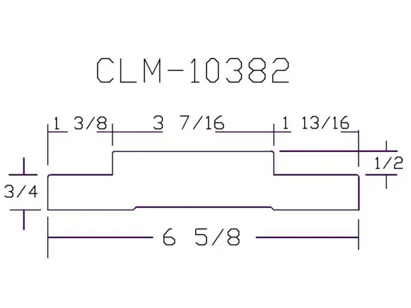 CLM-10382 molding dimensions diagram.