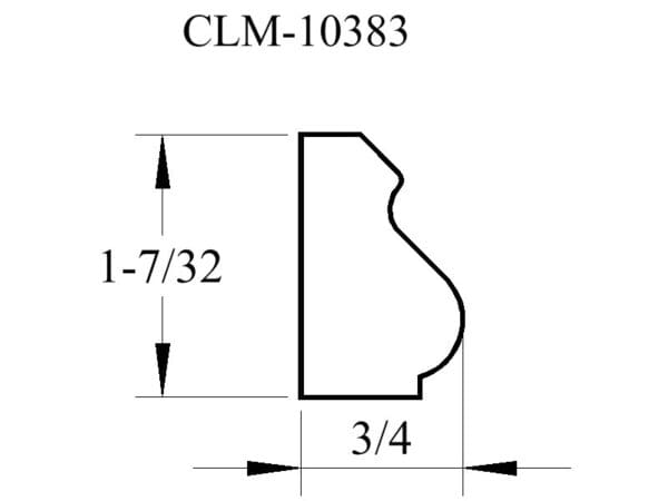 CLM-10383 molding profile diagram.