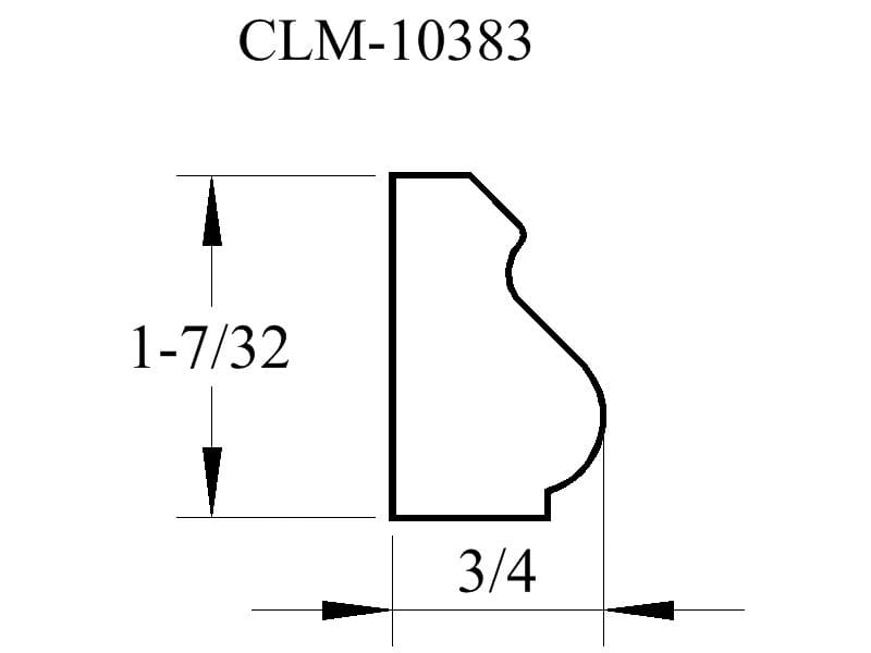 CLM-10383 molding profile diagram.