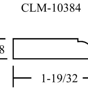 CML-10384 molding, 3/8" x 1-19/32"