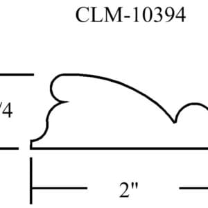 CLM-10394 molding, 2 inches by 3/4 inch