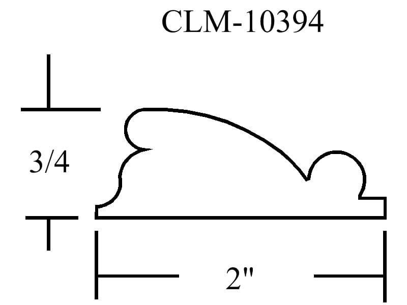 CLM-10394 molding, 2 inches by 3/4 inch