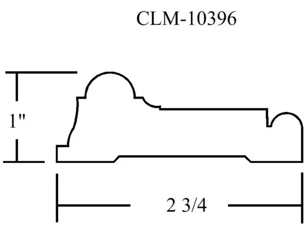 CLM-10396 molding profile diagram.