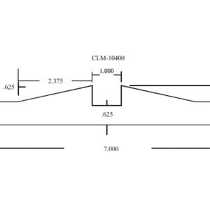 Diagram of a metal part labeled CLM-10400.