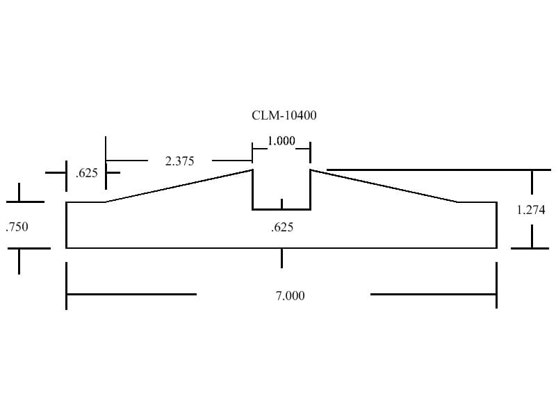 Diagram of a metal part labeled CLM-10400.