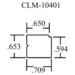 Diagram of CLM-10401 dimensions.