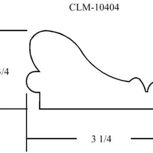 Line drawing of moulding profile CLM-10404.