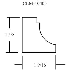 CLM-10405 molding diagram with dimensions.