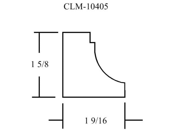 CLM-10405 molding diagram with dimensions.