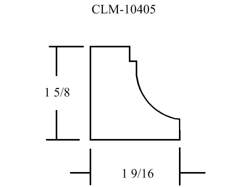 CLM-10405 molding diagram with dimensions.