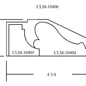 Line drawing of molding profile CLM-10406.