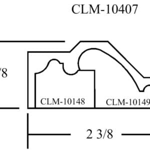 CLM-10407 molding diagram with dimensions.