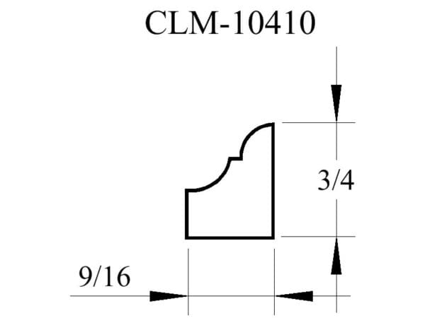 CLM-10410 molding profile diagram.