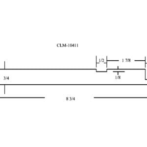 Diagram showing measurements of a part.