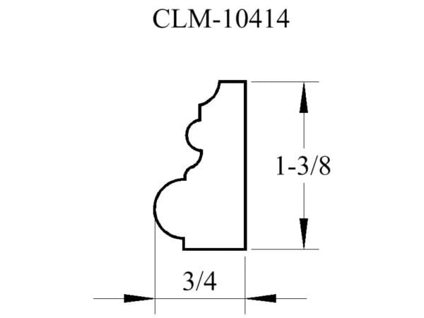 CLM-10414 molding profile diagram.