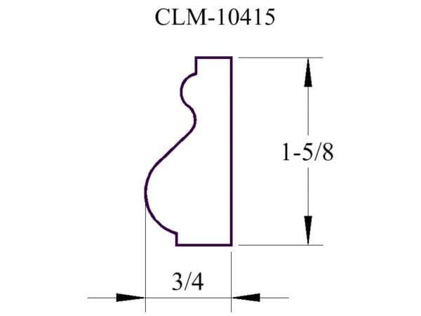 CLM-10415 molding profile diagram.