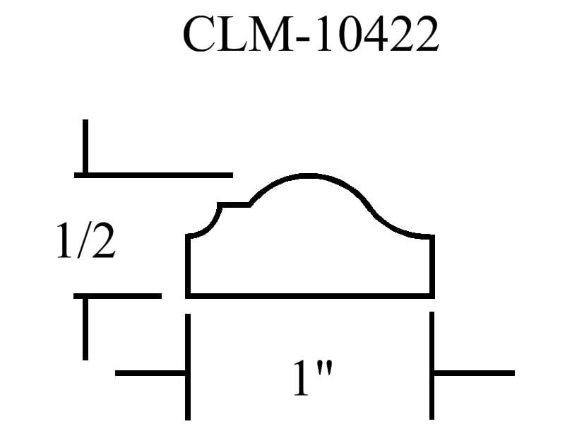 CLM-10422 molding profile diagram.