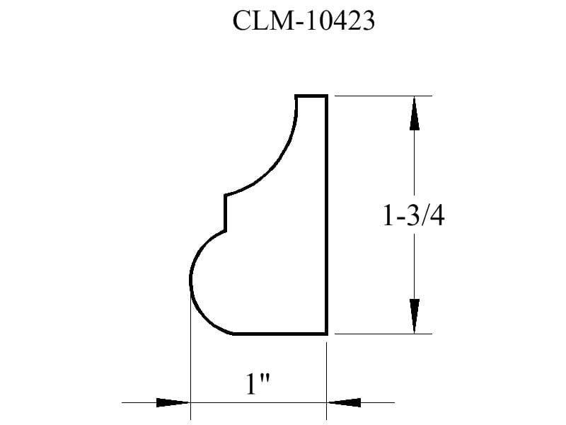 CLM-10423 molding profile diagram.