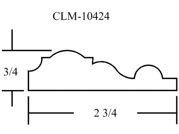 CLM-10424 molding profile diagram.