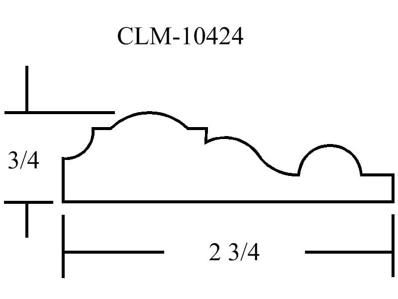 CLM-10424 molding profile diagram.