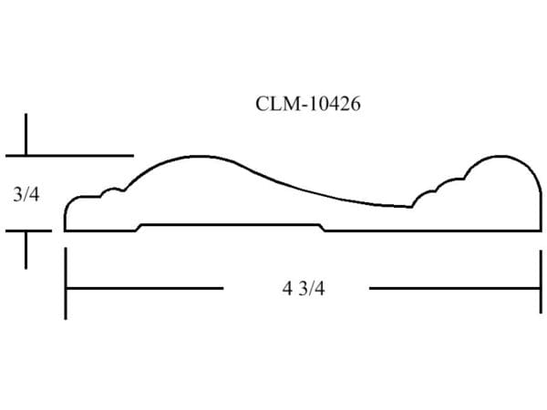 Casing molding, CLM-10426, 4 3/4" x 3/4"