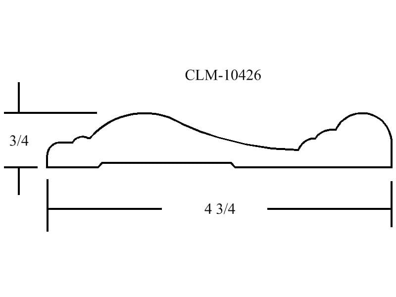 Casing molding, CLM-10426, 4 3/4" x 3/4"