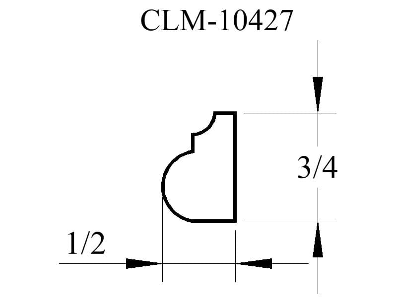 CLM-10427 molding profile diagram.