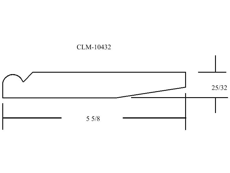 CLM-10432, 5 5/8 x 25/32 profile.