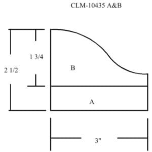 Diagram of CLM-10435 A & B parts.