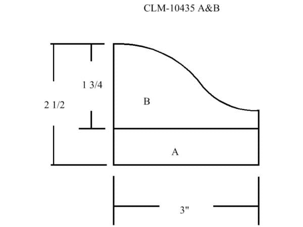 Diagram of CLM-10435 A & B parts.