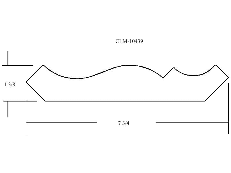 Line drawing of CLM-10439 molding profile.