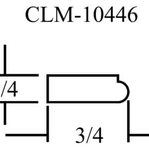 CLM-10446, 1/4 x 3/4 molding diagram.