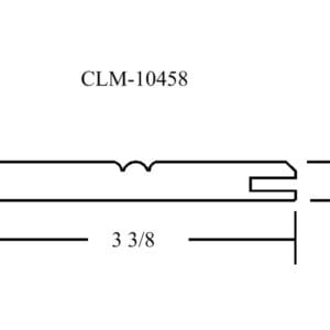 Line drawing of a molding profile.