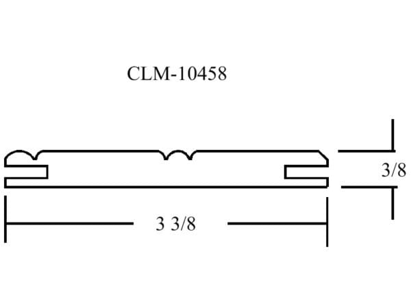 Line drawing of a molding profile.