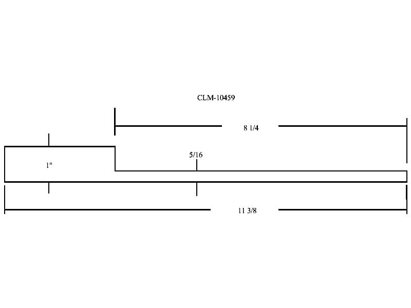 Diagram of CLM-10459 with measurements.