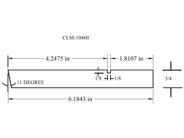 Diagram of CLM-10460 with dimensions.