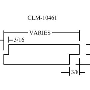 Technical drawing of CLM-10461 with dimensions.