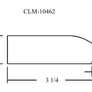 CLM-10462, 3 1/4" x 1" molding profile.