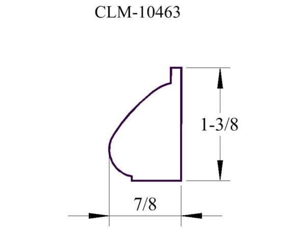 Line drawing of molding profile CLM-10463.