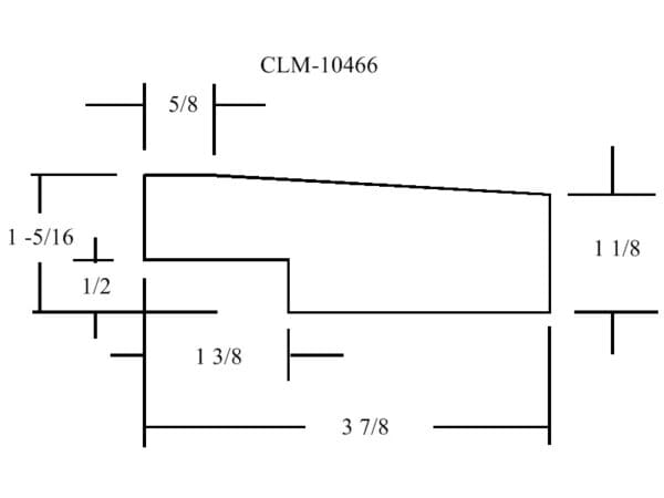 CLM-10466 part dimensions diagram.