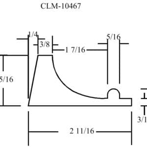 CLM-10467 technical drawing with measurements.