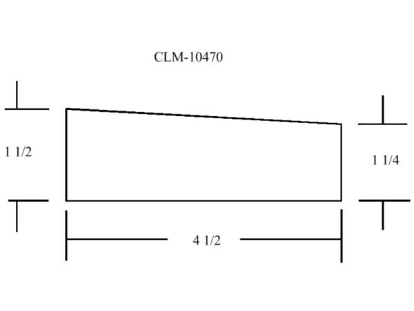 Diagram of CLM-10470 dimensions.