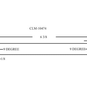 Diagram of 9 degree CLM-10474 part.