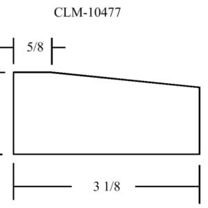 Diagram showing dimensions of a trapezoid.