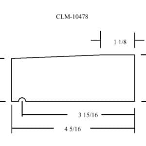 Line drawing of a rectangle with dimensions.